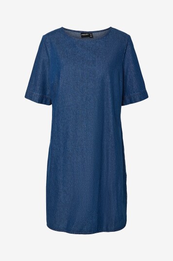 Pieces Denimkjole pcTenim Dress Wvn BC Blå
