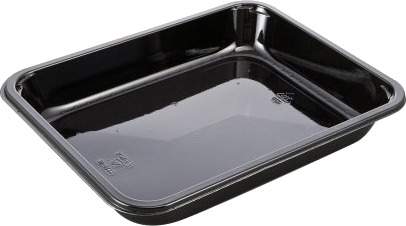 Bakke 1 Rum 2227 1E 1035 Ml 227X178x35 Mm Hicpet Sort,368 Stk/Krt