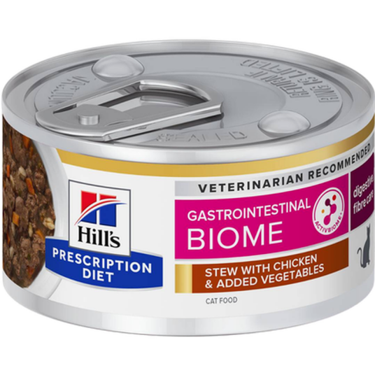 Gastrointestinal Biome Chicken & Vegetables Stew Can Wet Cat Food 82 G X 24 Katt Kattefôr Hill"S Prescription Diet Feline