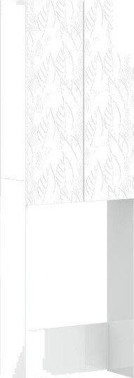 vidaXL Toalett skap DELFT Høgglans hvit 66 x 25,5 x 190 cm