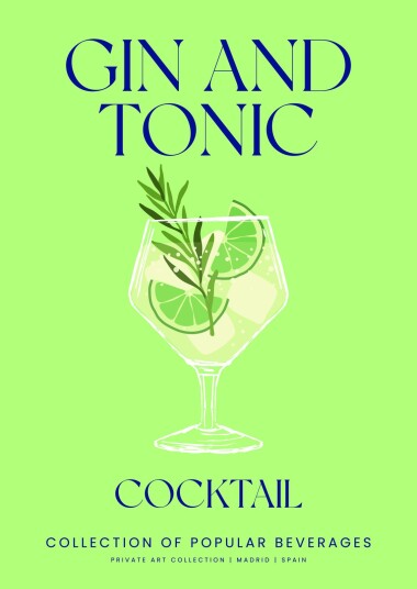 Plakat Gin og Tonic Cocktail