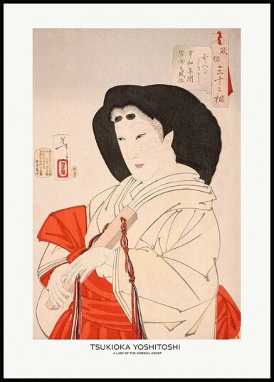 A Lady of the Imperial Court In the Kyōwa Period 1888 Plakat Plakat / 100x150cm A Lady of the Imperial Court In the Kyōwa Period 1888 Plakat Plakat / 100x150cm