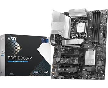 MSI PRO B860-P ATX Hovedkort med LGA 1851, DDR5, PCIe 5.0 og 3x M.2 MSI PRO B860-P ATX Hovedkort med LGA 1851, DDR5, PCIe 5.0 og 3x M.2