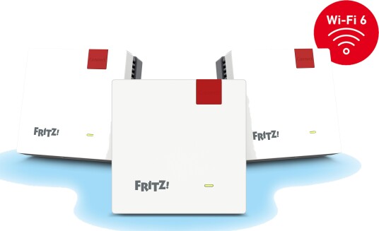 AVM FRITZ! 1600 Mesh-Ruter Sett WiFi 6 Repeater 3000Mbit/s 3-Pakning