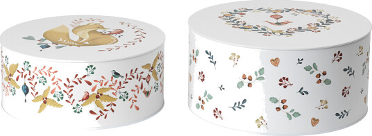 Rosendahl Grand Cru Cottage oppbevaringsboks 2 stk 20/22 cm hvit