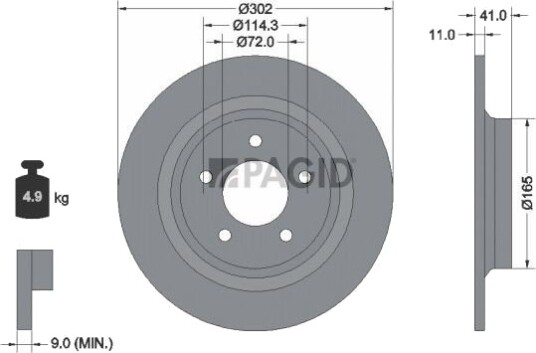 PAGID 54482N Bremseskive PAGID 54482N Bremseskive