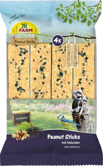 Jr Farm 4X Peanøttpinner Uten Skall Med Hyllebær 640 G