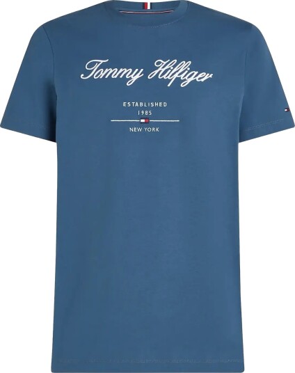Tommy Hilfiger Script Logo Tee Blue XXL Tommy Hilfiger Script Logo Tee Blue XXL