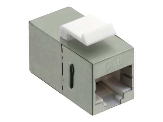 Logilink Nk4011, Flat, Metallisk, Hvit, Rj45, Rj45, Hunkjønn, Hunkjønn