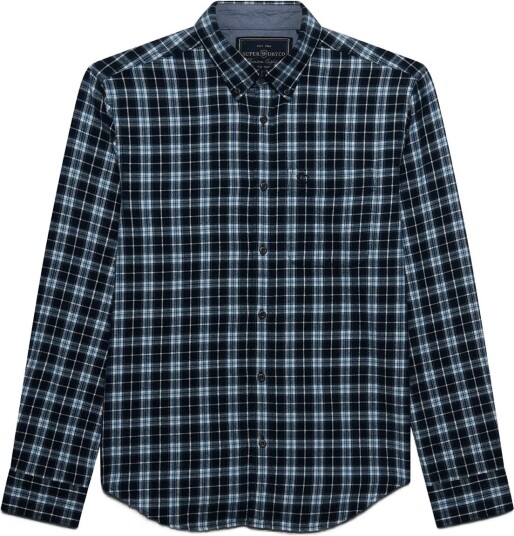 Superdry L/S Cotton Lumberjack Shirt CAMBELL NAVY CHECK 3XL