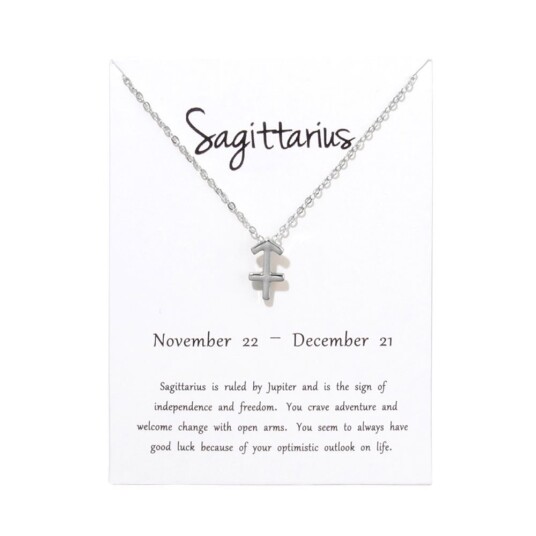 Gavehalskjede Zodiac Sign Sagittarius Skytten halskjede