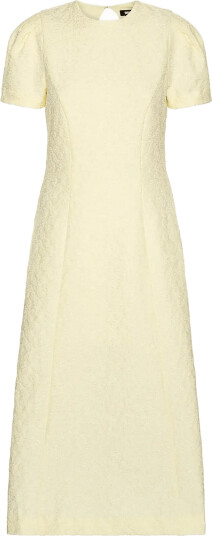 ROTATE Jacquard Flared Dress Yellow 34