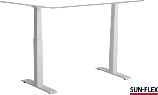 Sun Flex Easydesk Adapt Vi Skrivebord Hvit Aluminium Hvitt Laminat 160*80 Sun Flex Easydesk Adapt Vi Skrivebord Hvit Aluminium Hvitt Laminat 160*80