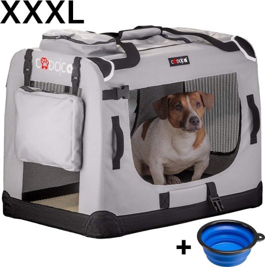B2X Hundetransport Grått Stoff Xxxl 101X70X70Cm Sammenleggbar Design B2X Hundetransport Grått Stoff Xxxl 101X70X70Cm Sammenleggbar Design