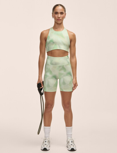 Casall High Waist Bike Shorts - Green - XS