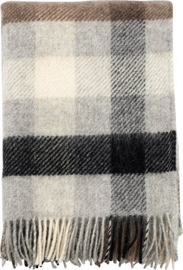 Klippan Yllefabrik Gotland ullpledd 130x200 cm Multi grey