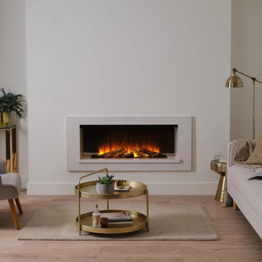 British Fires Elektrisk Peis Holbury 1200 - Hvit