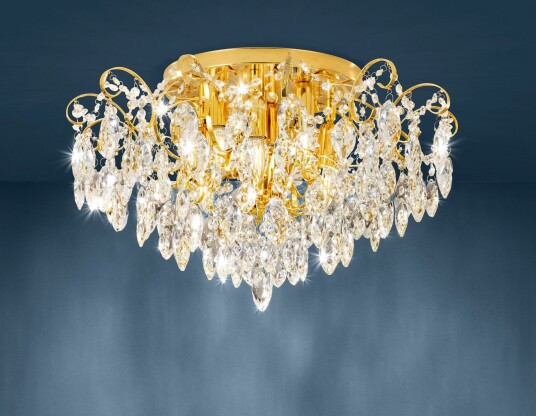 Taklampe Stars of Light Fenoullet dimmbar Gull / Messing Stue Glass 35.5 Gull / Messing