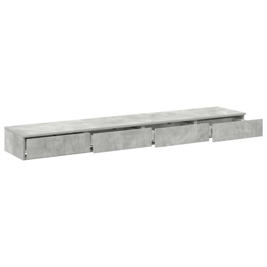 Bedskuffer Betonggrå 200x36,5x16,5 cm Ingeniørtre