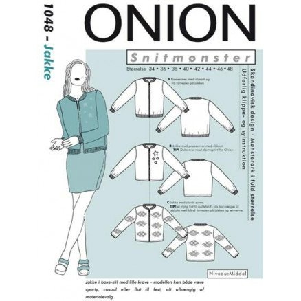 ONION Snittmønster 1048 Jakke Str 34 48 ONION Snittmønster 1048 Jakke Str 34 48
