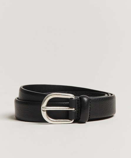 Anderson's Grained Leather Belt 2,5 cm Black Anderson's Grained Leather Belt 2,5 cm Black