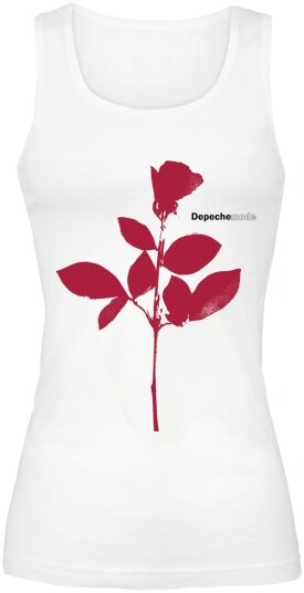 Depeche Mode Topp Rose M til XXL Damer hvit Depeche Mode Topp Rose M til XXL Damer hvit