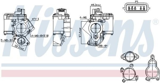 EGR Ventil NISSENS 98463 EGR Ventil NISSENS 98463
