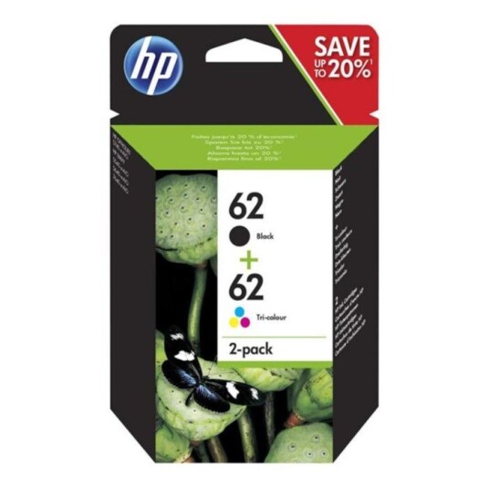 HP 62 Blekkpatroner 2-pk. HP 62 Blekkpatroner 2-pk.