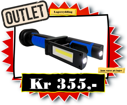 ARBEIDSLAMPE TWIN 20W 4400mAh 5 LED POWERBANK   outlet