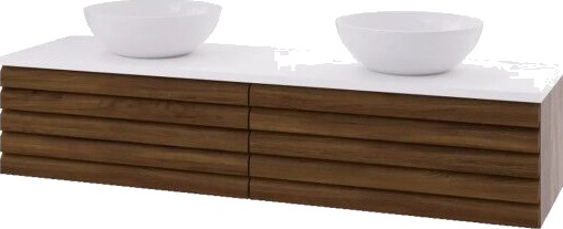 Linn Bad Selma Eikestav Heltre D45cm Servantskap Mørk eik / 160cm Valgfri