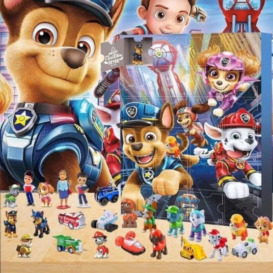 2026 Julekalender Paw Patrol 24 stk dukkeleker 24 dagers nedtellingskalender blindboks