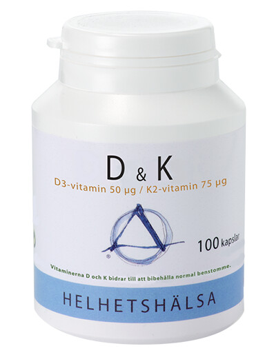 D & K vitamin, 100 kapsler D & K vitamin, 100 kapsler