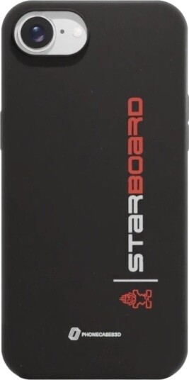 Phonecases3D iPhone 17e/16e Starboard Compostable Case Svart STAR9-IP16E