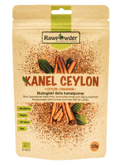 Kanel Ceylon, Ekta Kanelpulver ØKO, 125 g Kanel Ceylon, Ekta Kanelpulver ØKO, 125 g