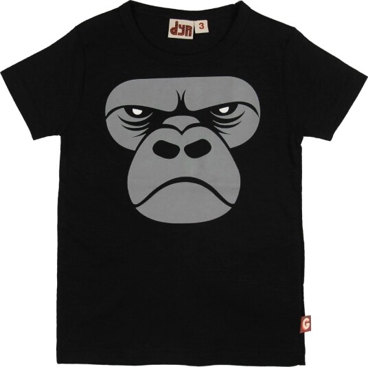 DYR T skjorte DYR Primat Black Zoom gorilla DYR 5 år 110 T skjorte Svart
