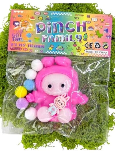 Pinch Family Klemmefigur Myk Og Fargerik Antistressfigur
