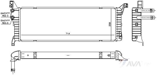 Radiator, motorkjøling AVA COOLING SYSTEMS VN2454