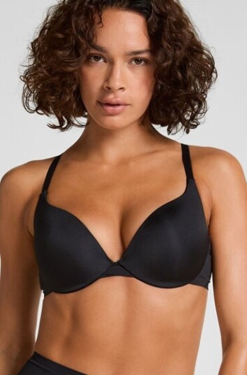 Hunkemöller Polstret pushup BH med bøyle Smooth Svart