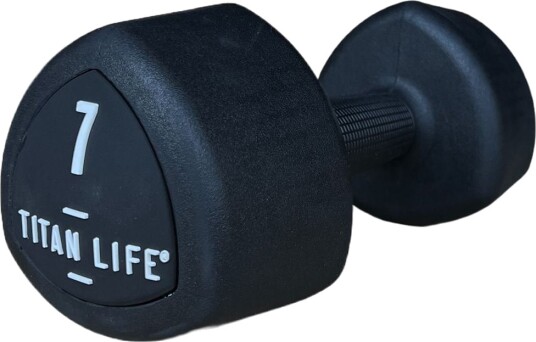 Titan LIFE PRO Dumbbell Aerobic Gummi, Selges Enkeltvis, Manualer Vekt 7 kg