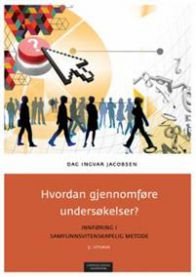 Hvordan gjennomføre undersøkelser? : innføring i samfunnsvitenskapelig metode, Pent brukt bok med markeringer