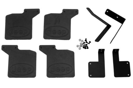 HobbyDetails Mud Flap Set Jeep Black TRX-4