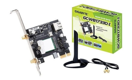 GIGABYTE GC-WB1733D-I / PCIe NIC AC WLAN & Bluetooth