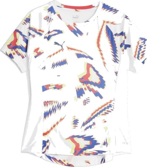 PUMA Trenings T Skjorte IndividualBlaze Hvit/rød Kvinner størrelse X Large