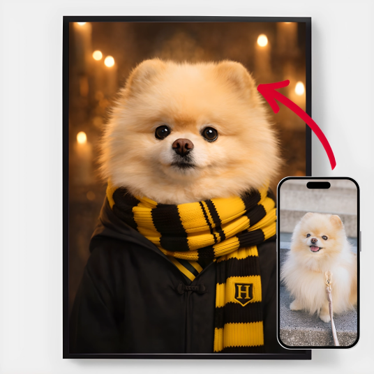 Namly Design Personalisert Plakat Harry Pawter Kjæledyrportrett AI Plakat POSTER1UM3RW