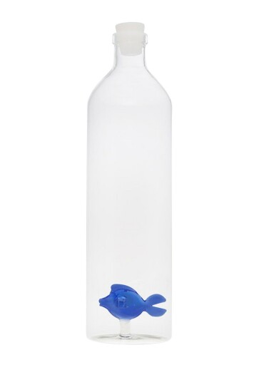 Balvi - Flaske, Atlantis Blue Fish, 1,2 L, borosilikat - Blå