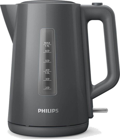 Philips Series 3000 Elektrisk Vannkoker 1.7L 2200W med Antikalk-filter - Mørk Grå