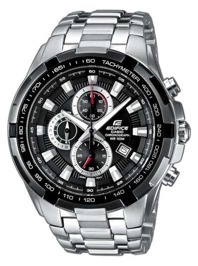 Casio Herreklokke EF 539D 1AVEF Edifice Sort/Stål Ø48.5 mm