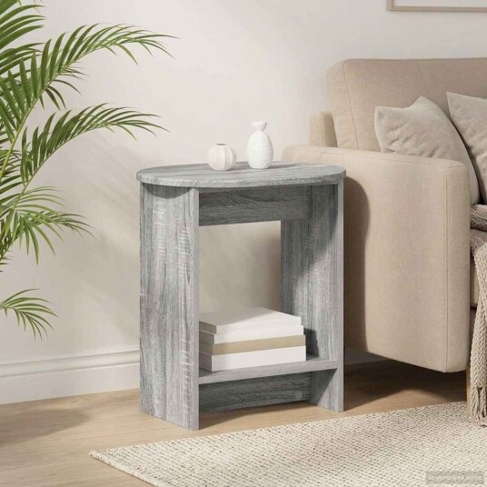 vidaXL Sidetabell Grå sonoma 50 x 39,5 x 55 cm Konstruert tre