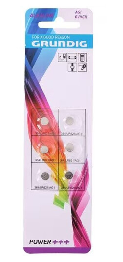Grundig AG1 Knappcellebatteri 6-pak