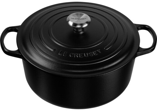 Le Creuset Signature Rund St??pejernsgryte 30 cm Sort
